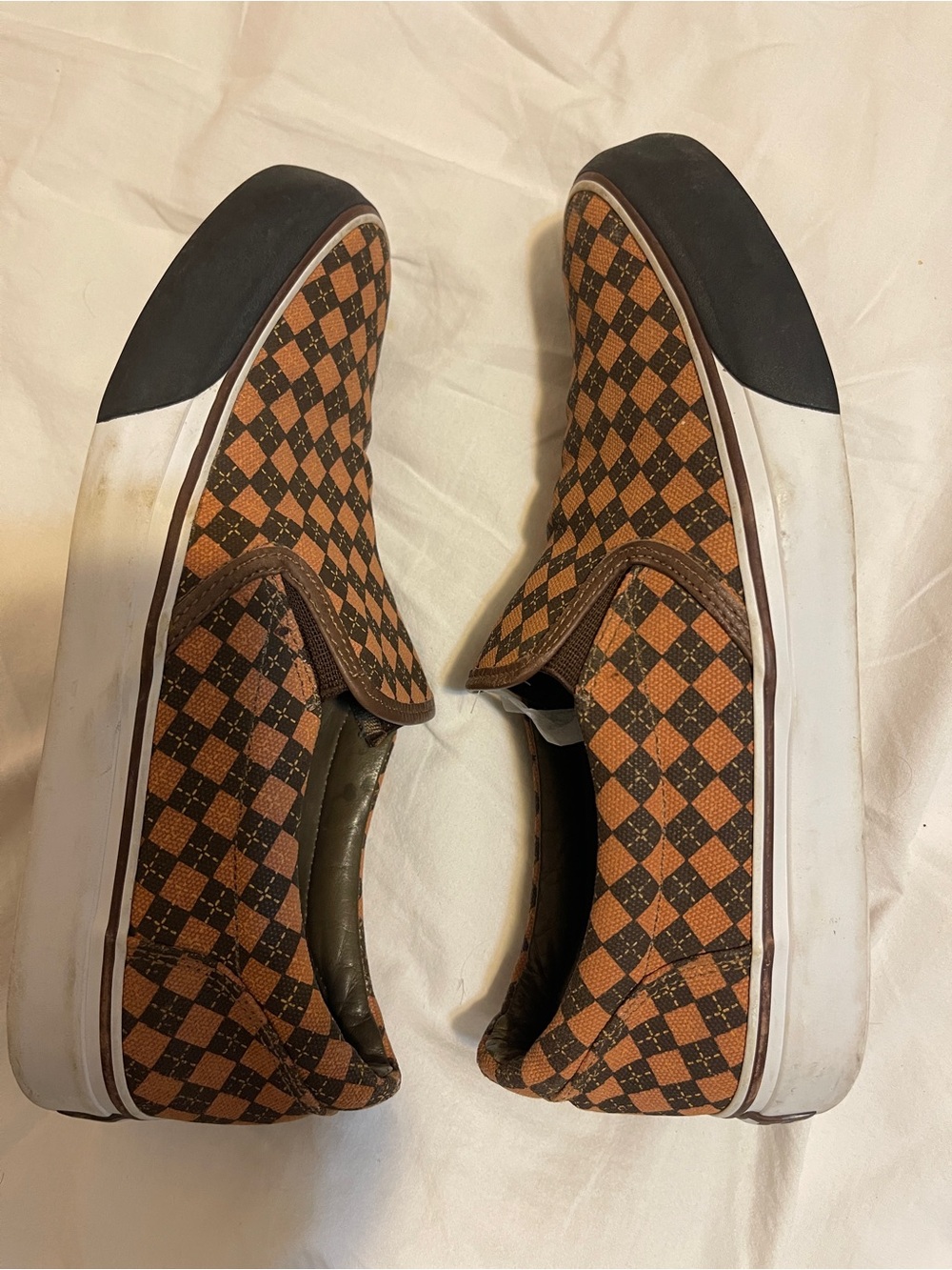 Alife Brown Checkerboard Slip-On Loafers - Picture 4 of 9